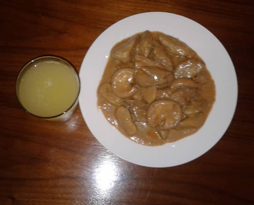 Banana with beef tripes/Ndizi Utumbo