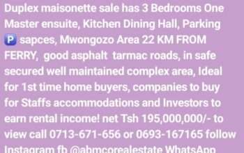 KIGAMBONI BRAND NEW DUPLEX MAISONETTE VILLA SALE