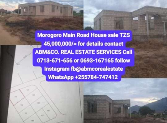 MAIN ROAD MOROGORO PROPERTY SALE AT MKUNDI AREA