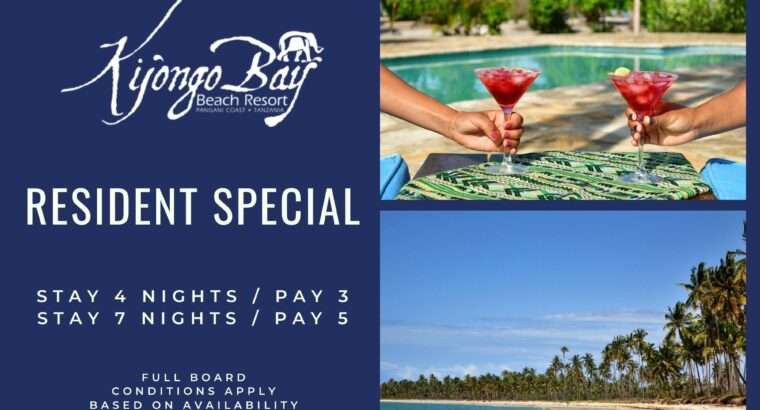 BEACH GETAWAY AT KIJONGO BAY RESORT