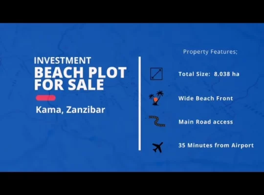 19 ACRES CLIFF-BEACH-LAND AT UZI ZANZIBAR