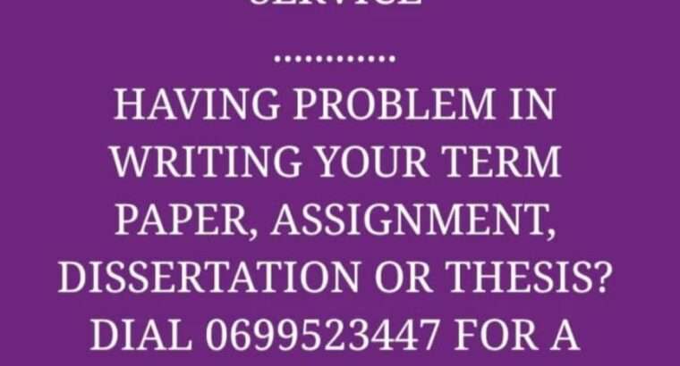 THESIS/DISSERTATION WRITING SERVICE