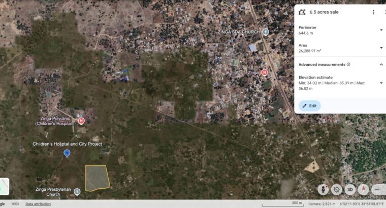 5 acres for Sale – Zinga, Bagamoyo