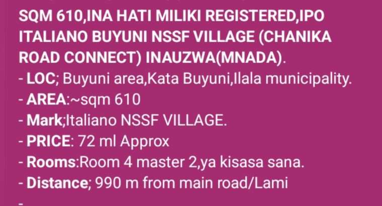 NYUMBA ZINAZOUZWA NA BANK, BEI RAFIKI, WAHI.