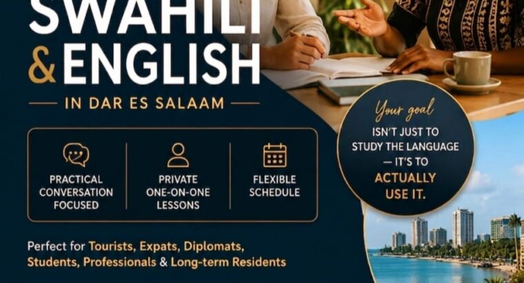 Learn Swahili and English in Dar es salaam