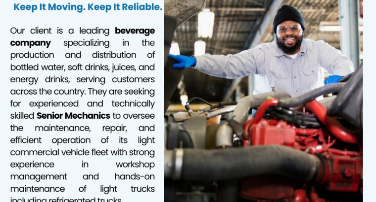 Senior Mechanics – Light Trucks