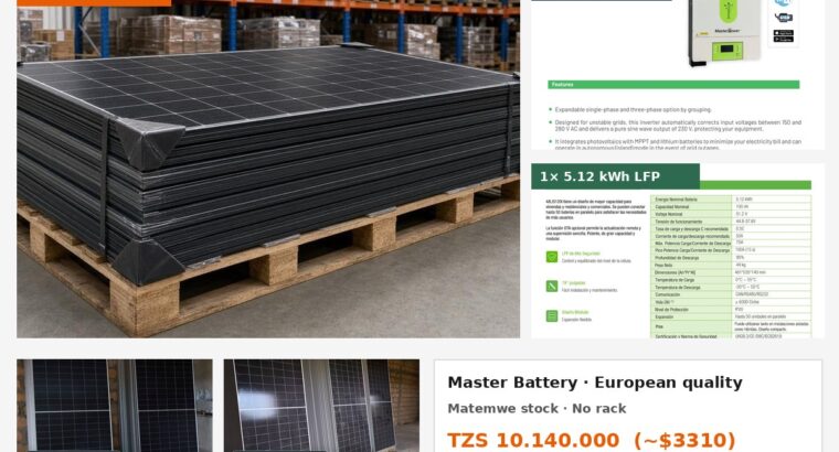 Solar Kit 8×740W + 6kW Hybrid Inverter + ...