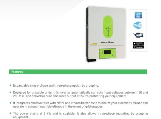 Solar Kit 10×740W + 6kW Hybrid Inverter + 2×5.12